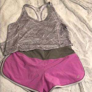 ASICS work out top and running shorts